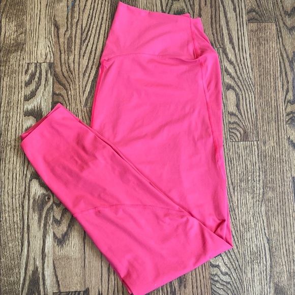 Coral-pink Soma WKND 360 7/8 leggings with hidden pocket, like new. Size L - Picture 1 of 13